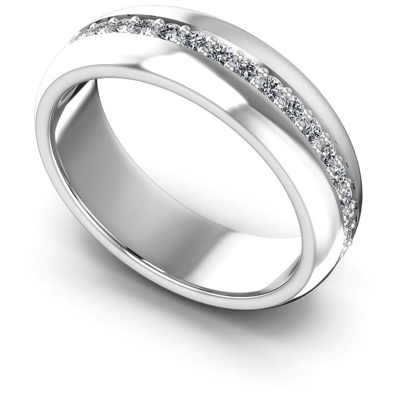 Round Diamonds 0.40CT Diamonds Wedding Band in 14KT White Gold