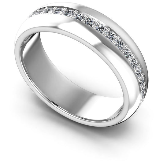 Round Diamonds 0.40CT Diamonds Wedding Band in 14KT White Gold