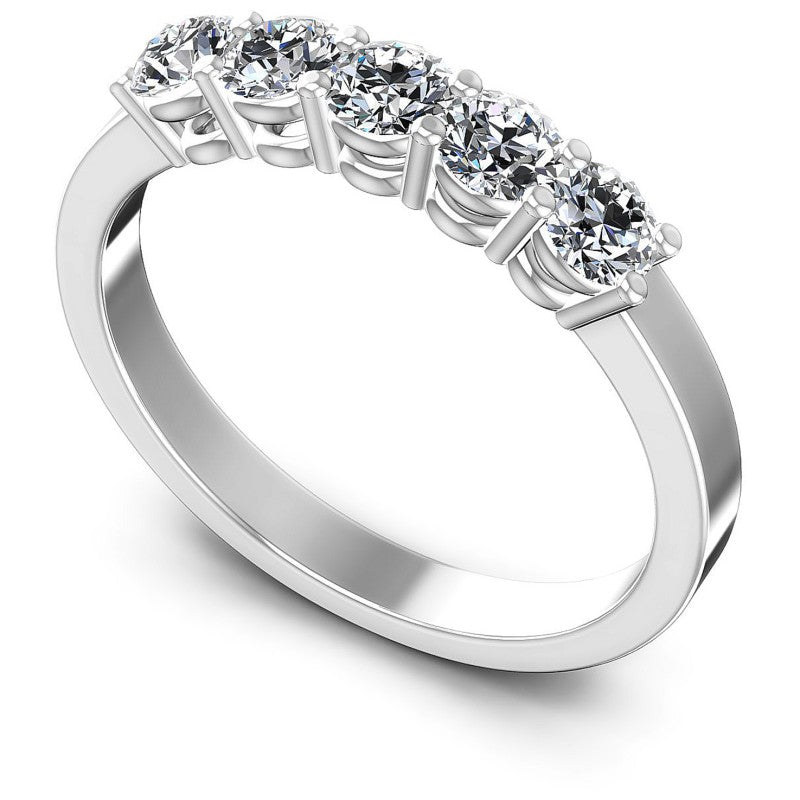 Round Diamonds 0.70CT Diamonds Wedding Band in 14KT White Gold