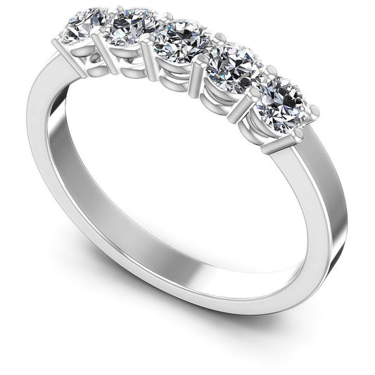 Round Diamonds 0.70CT Diamonds Wedding Band in 14KT White Gold