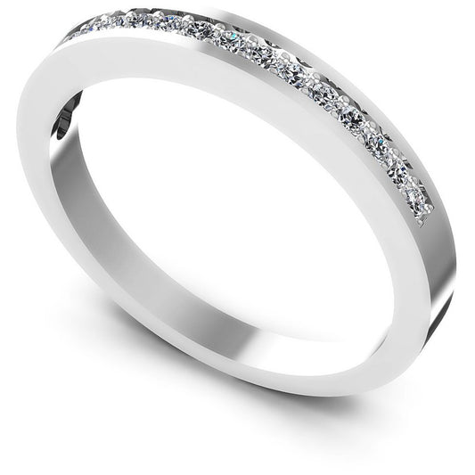 Round Diamonds 0.20CT Diamonds Wedding Band in 14KT White Gold