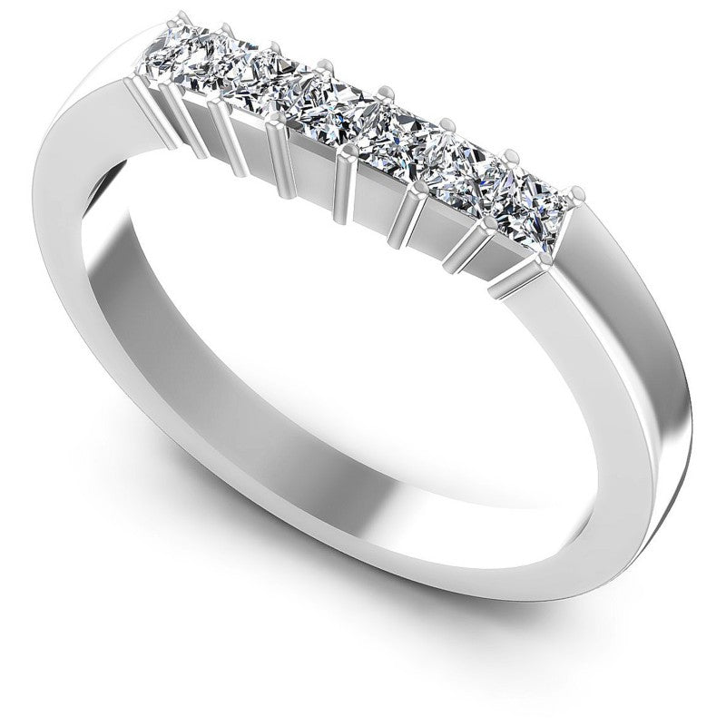 Princess Diamonds 0.45CT Diamonds Wedding Band in 14KT White Gold