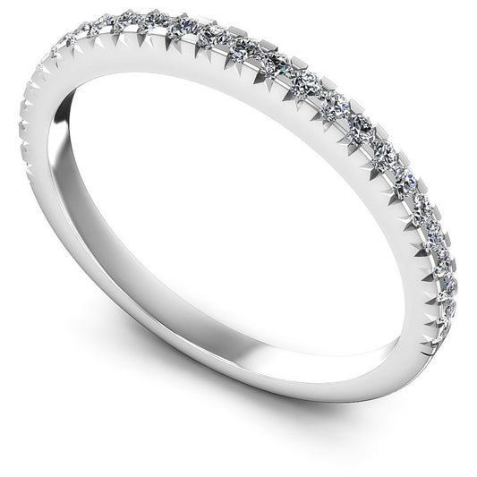 Round Diamonds 0.30CT Diamonds Wedding Band in 14KT White Gold