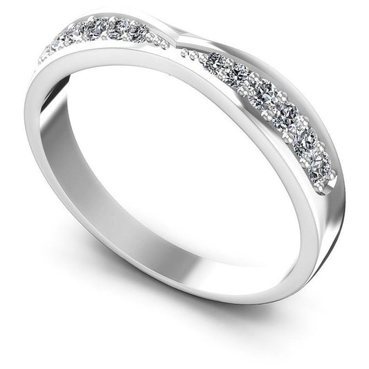 Round Diamonds 0.30CT Diamonds Wedding Band in 14KT White Gold