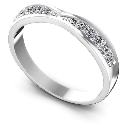 Round Diamonds 0.30CT Diamonds Wedding Band in 14KT White Gold