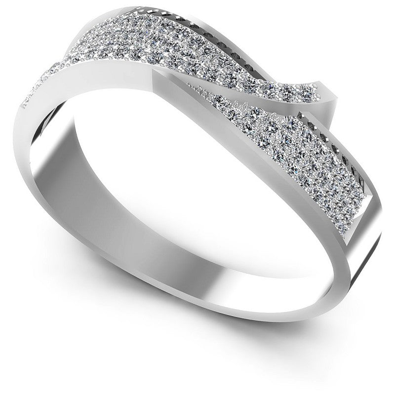 Round Diamonds 0.50CT Diamonds Wedding Band in 14KT White Gold