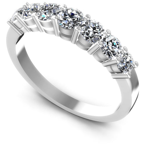 Round Diamonds 0.90CT Diamonds Wedding Band in 14KT White Gold