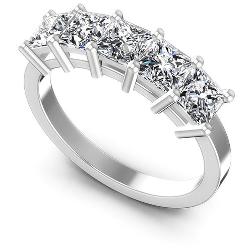 Princess Diamonds 1.65CT Diamonds Wedding Band in 14KT White Gold