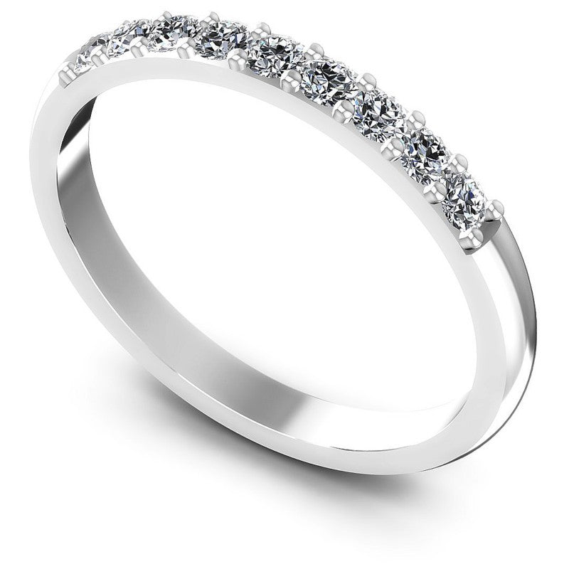 Round Diamonds 0.30CT Diamonds Wedding Band in 14KT White Gold