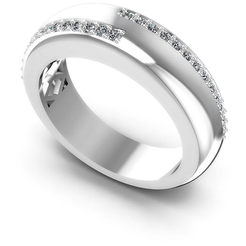 Round Diamonds 0.35CT Diamonds Wedding Band in 14KT White Gold
