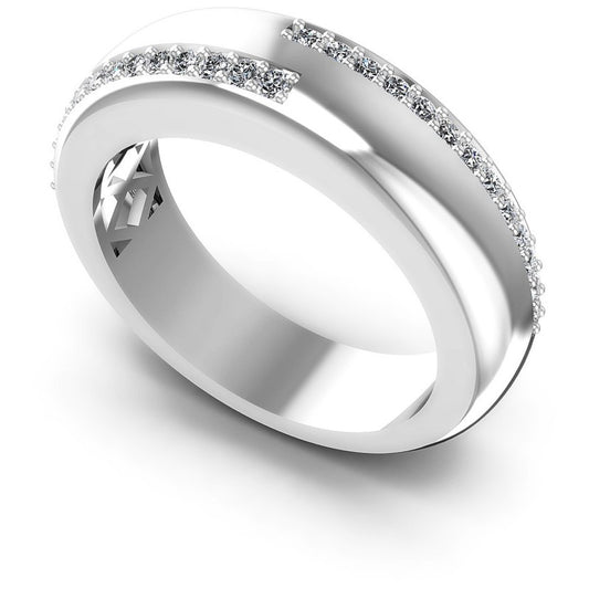 Round Diamonds 0.35CT Diamonds Wedding Band in 14KT White Gold