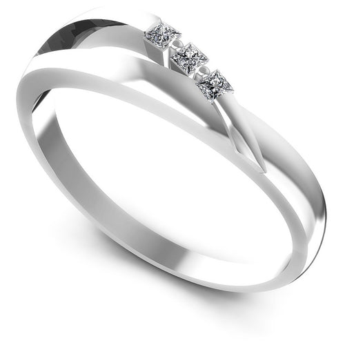 Princess Diamonds 0.10CT Diamonds Wedding Band in 14KT White Gold