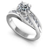 Round Diamonds 0.95CT Engagement Ring in 14KT White Gold