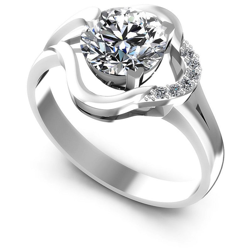 Round Diamonds 0.40CT Engagement Ring in 14KT White Gold