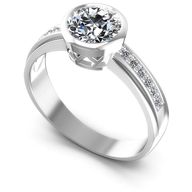 Round Diamonds 0.50CT Engagement Ring in 14KT White Gold