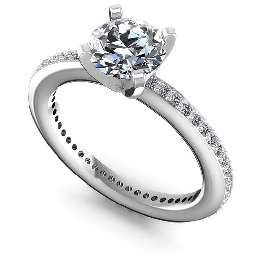 Round Diamonds 0.75CT Engagement Ring in 14KT White Gold