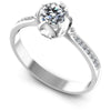 Round Diamonds 0.50CT Engagement Ring in 14KT White Gold