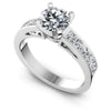 Princess and Round Diamonds 1.20CT Engagement Ring in 14KT White Gold