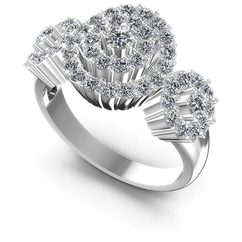 Round Diamonds 1.00CT Halo Ring in 14KT White Gold