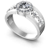 Round Diamonds 0.55CT Halo Ring in 14KT White Gold