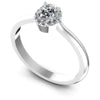 Round and Oval Diamonds 0.45CT Halo Ring in 14KT White Gold