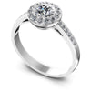 Round Diamonds 0.75CT Halo Ring in 14KT White Gold