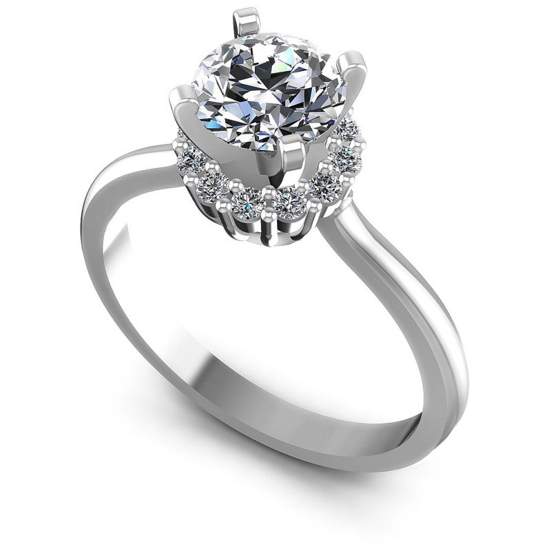 Round Diamonds 0.50CT Halo Ring in 14KT White Gold