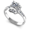 Round Diamonds 0.85CT Halo Ring in 14KT White Gold