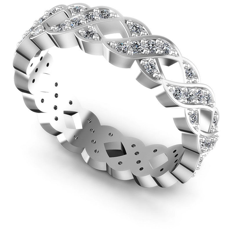 Round Diamonds 0.45CT Eternity Ring in 14KT White Gold