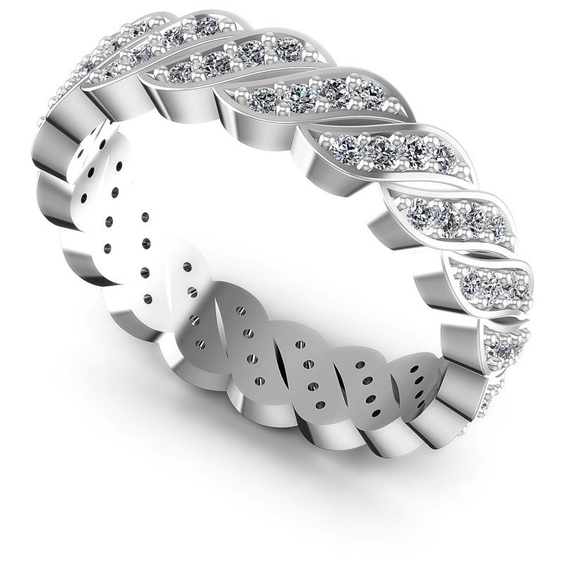 Round Diamonds 0.55CT Eternity Ring in 14KT White Gold