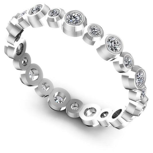 Round Diamonds 0.35CT Eternity Ring in 14KT White Gold