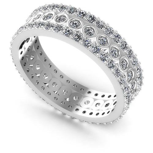 Round Diamonds 1.35CT Eternity Ring in 14KT White Gold