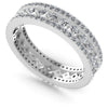 Princess and Round Diamonds 1.35CT Eternity Ring in 14KT White Gold