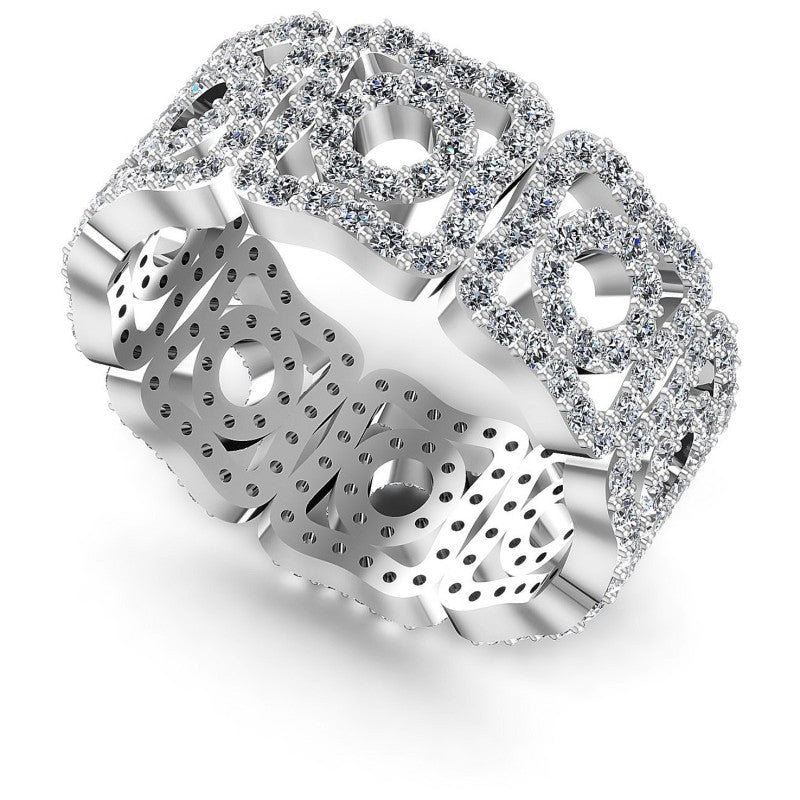 Round Diamonds 1.65CT Eternity Ring in 14KT White Gold