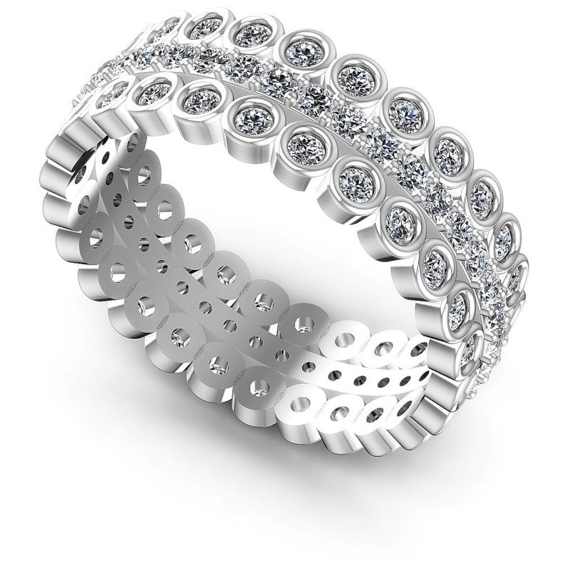 Round Diamonds 1.10CT Eternity Ring in 14KT White Gold