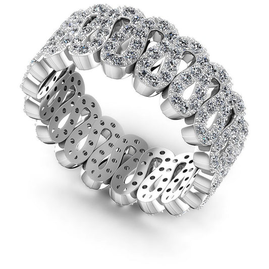 Round Diamonds 1.55CT Eternity Ring in 14KT White Gold