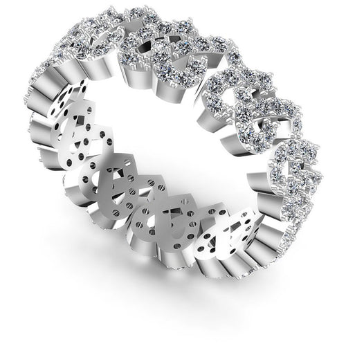 Round Diamonds 0.90CT Eternity Ring in 14KT White Gold