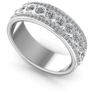 Round Diamonds 2.10CT Eternity Ring in 14KT White Gold