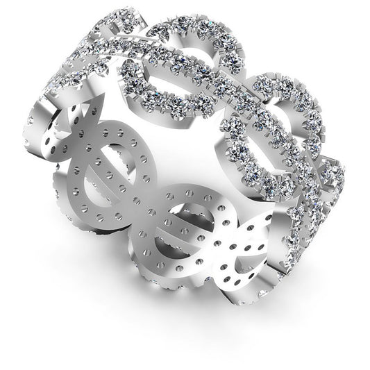 Round Diamonds 1.55CT Eternity Ring in 14KT White Gold