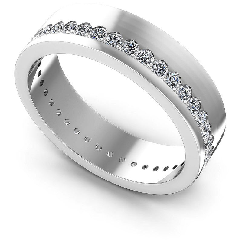 Round Diamonds 0.50CT Eternity Ring in 14KT White Gold