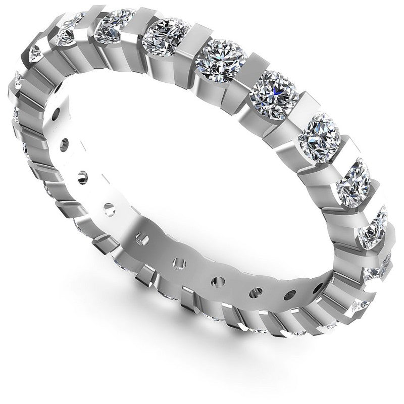 Round Diamonds 2.25CT Eternity Ring in 14KT White Gold