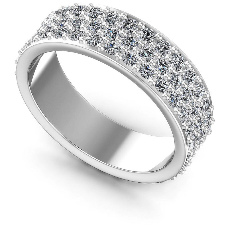Round Diamonds 2.10CT Eternity Ring in 14KT White Gold