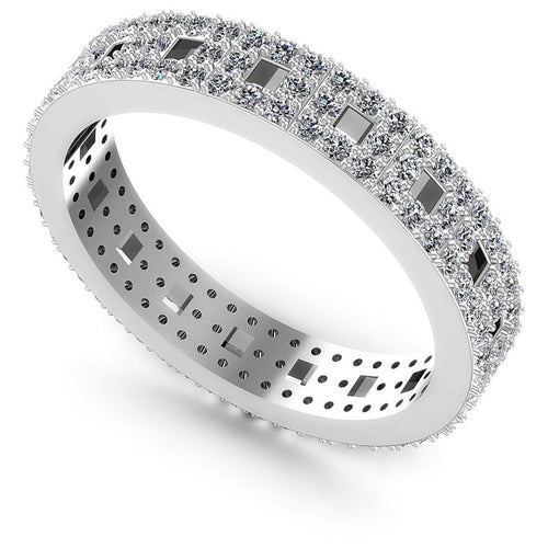 Round Diamonds 0.80CT Eternity Ring in 14KT White Gold