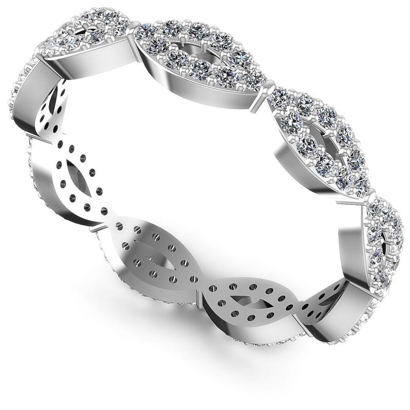 Round Diamonds 0.45CT Eternity Ring in 14KT White Gold