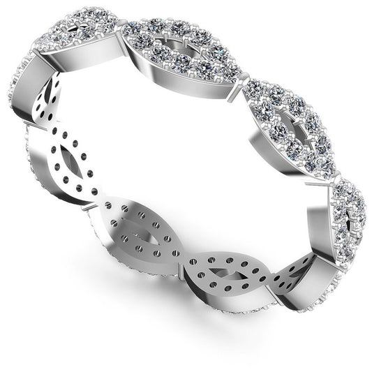 Round Diamonds 0.45CT Eternity Ring in 14KT White Gold