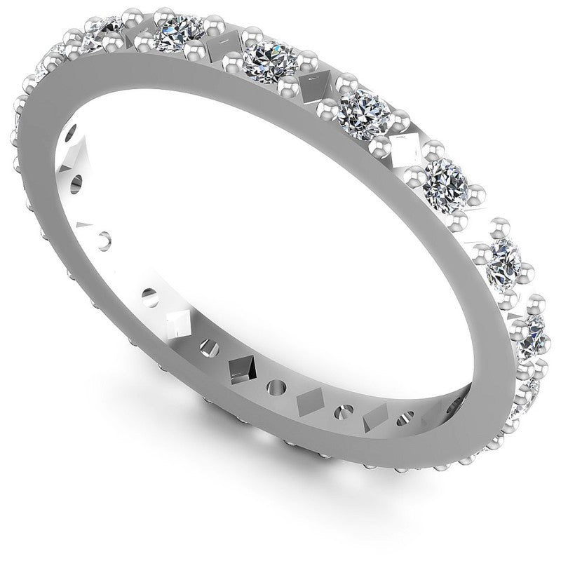 Round Diamonds 0.40CT Eternity Ring in 14KT White Gold