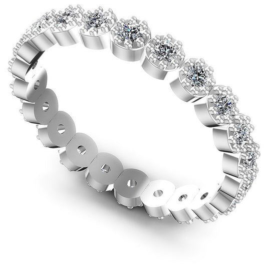 Round Diamonds 0.50CT Eternity Ring in 14KT White Gold