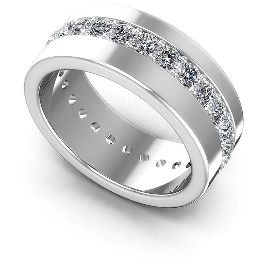 Round Diamonds 1.55CT Eternity Ring in 14KT White Gold