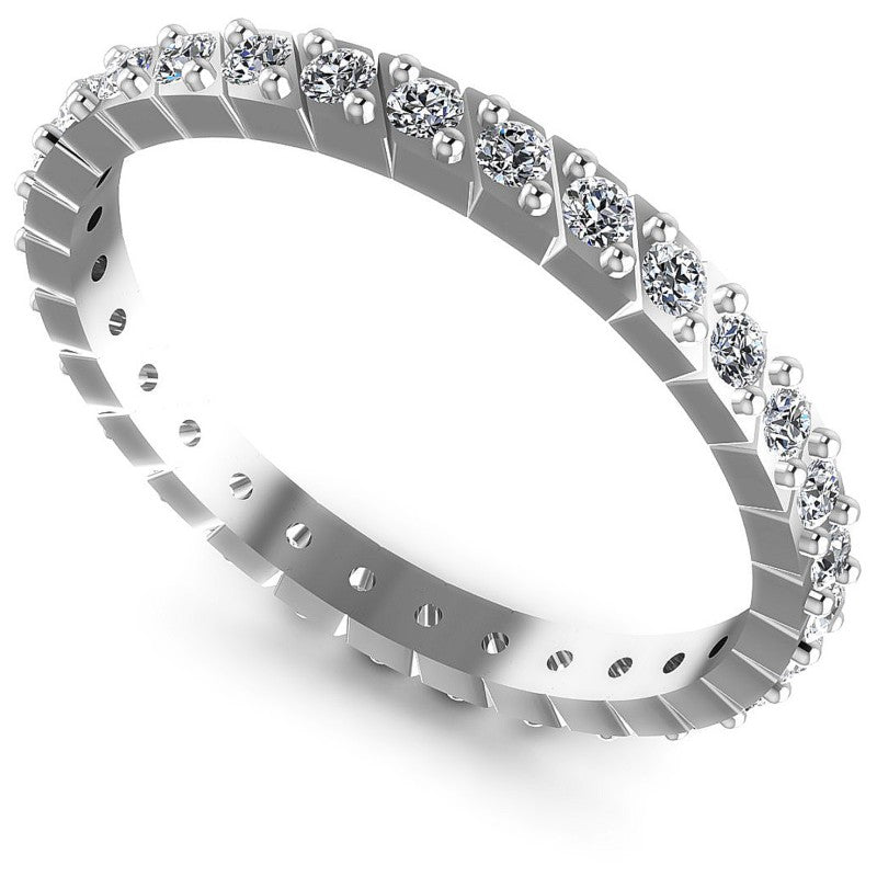 Round Diamonds 0.40CT Eternity Ring in 14KT White Gold