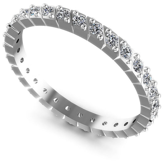 Round Diamonds 0.40CT Eternity Ring in 14KT White Gold